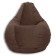Mear-bag “Pear” Positive Liberty, size L, diameter 80 cm, height 100 cm, velor, color chocolate