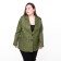 Female jacket, green color, goose foot, size 52