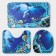 Bath and toilet rugs "Dolphin", 3 pcs: 35 × 39, 40 × 50, 45 × 75 cm