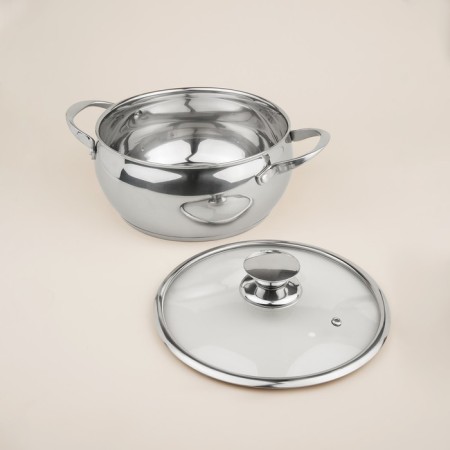Stainless steel pan Sl Home "Olla", 4 l, d = 22 cm, h = 10.5 cm, with a lid, the capsule, induction-2