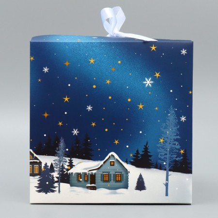 Folding box “Dreams will surely come true”, 18 x 18 x 18 cm, New Year-3