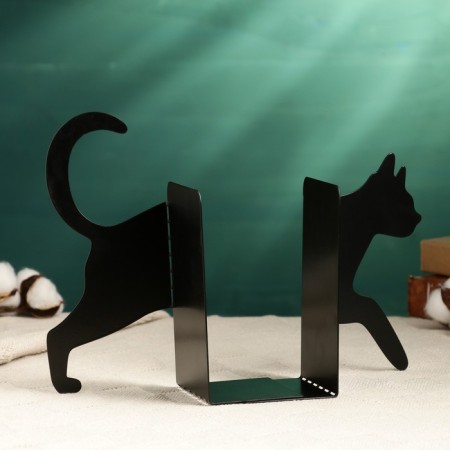Book holder "Cat" of two parts, black-3