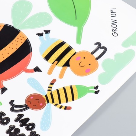 Sticker Plastic Interior Rostomer "Sunflower and Insects" 50x70 cm-2
