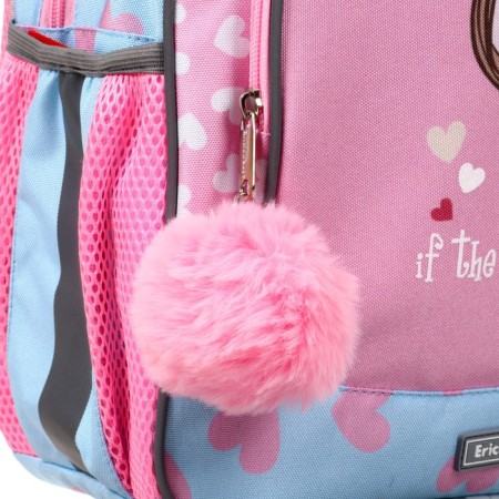 School backpack Erich Krause Ergoline 15l, 39 x 28 x 14 cm, ergonomic back, Pastel Princess 56780-9