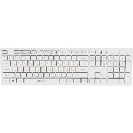 Keyboard + Mouse Rick 240m Claw: White Mouse: White USB Wireless Slim Multimedia (1091258 10046-1