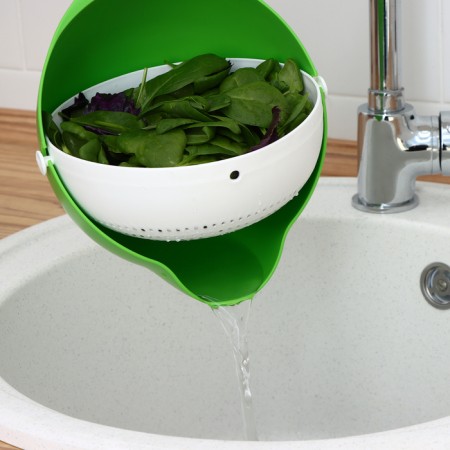 A colander with a bowl, 2 in 1, d = 18 cm, insert 17.5 cm, color mix-7