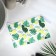 Cosmetic bag with zip-gl, transparent/green color