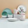 A set of dishes for 4 persons "Easter. Forest characters ”, 16 objects: 4 plates 23 cm, 4 bowls 14.5 cm, 4 circles 250 ml, 4 saucers 15 cm.