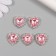 Decor for creativity Metal "Medalon Heart in Rhouses" Pink 1.8x1.7 cm