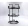 Wall corner shelf 3-tier Joy Home, black