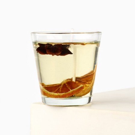 New Year's gel candle in a glass with a decor inside “New Year: Mulledwine” 5 x 5 x 6 cm-3
