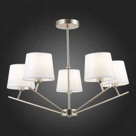 Ceiling EVOLUCE lamp. Sle300102-05. Denice. 5x40 watts, E14, 66x66x49 cm, Nickel color-2