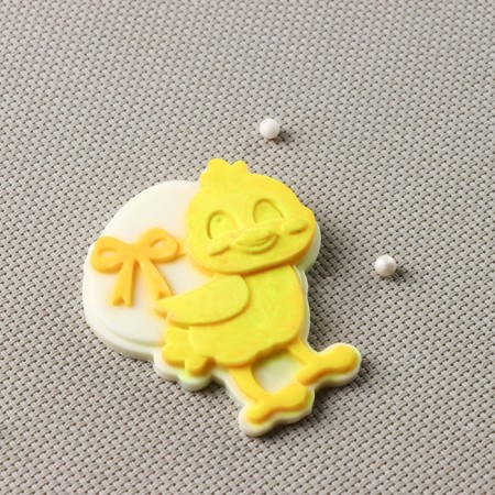 Silicone form "chicken with egg", 7.5 × 6.5 cm, transparent color-2