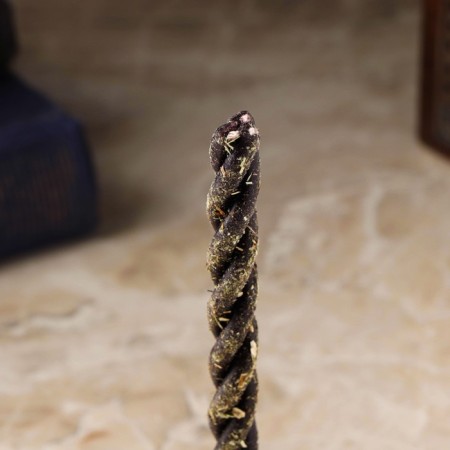 Candle-scruff "from bad habits", wormwood, nettles, St. John's wort and juniper, 16x1.2 cm, black-2