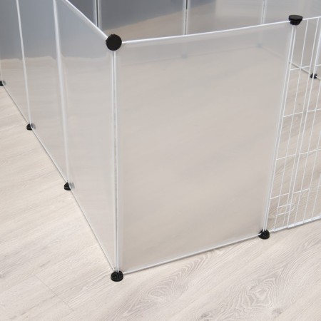 The aviary 12 sections is plastic, (link 50 x 70 cm), white-3