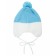 A cap on ties with a pompom Children's Amarobaby Pure Love Wind, with a lining, size 38-40 cm, blue color