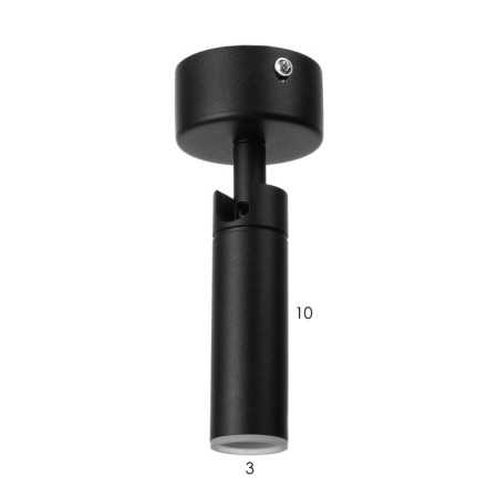 STAS "Antry" LED 6W 4000K Black 6x6x15.5 cm-4