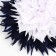 Outlet. Bant for hair on an elastic band, white with blue, 11 cm, kitty Marie