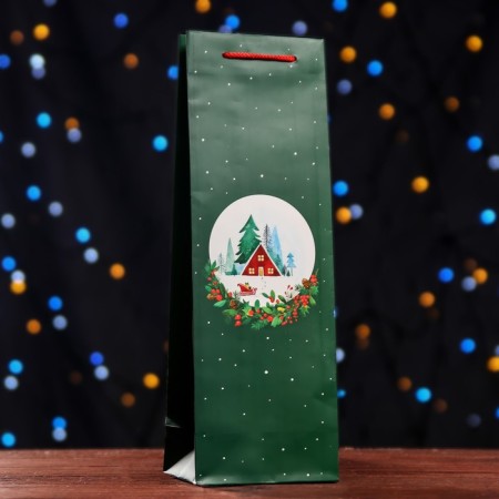 Package for a bottle Gift "Ripe Winter", 12 x 36 x 8.5 cm-1