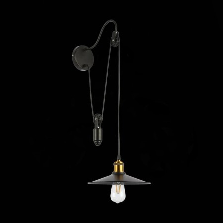 Wall lamp EVOLUCE. Sle120501-01. ESPERAZZA. 1x60 W, E27, 26x50 cm, black color-9