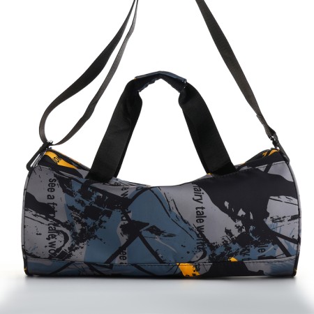 Sports bag, textura, average size, gray/yellow color-1