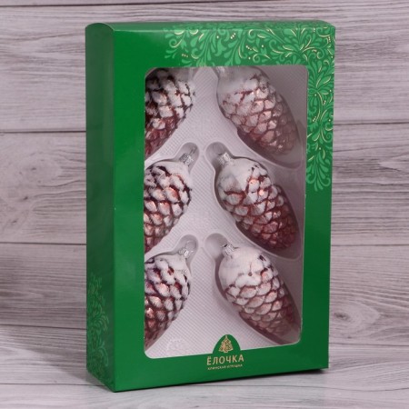 Set "Pine cones" (set 6 pcs) H-9 cm-1