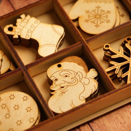 A set of blanks for creativity "Christmas Toy", 6 species, 18 pcs, size 4x4 cm-1