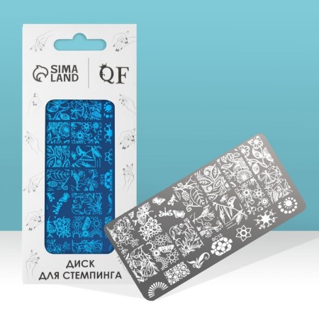 Stamping disk Metal "Patterns", 12 × 6 cm