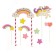 Topper "Unicorn and Rainbow", a set of 8 pcs.