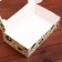 Folding box with the window "Stars and canes", 25 x 15 x 7 cm