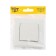 Tot Glossy Glass switch, 10 a, 1 key, hidden, glass, white