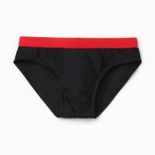 Bathing swimming trunks for Minaku boy, black/red color, height 122-128