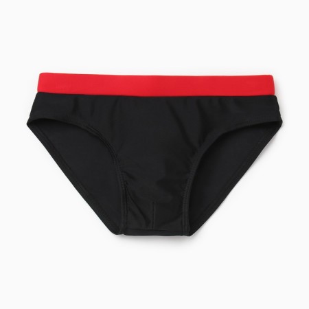 Bathing swimming trunks for Minaku boy, black/red color, height 122-128