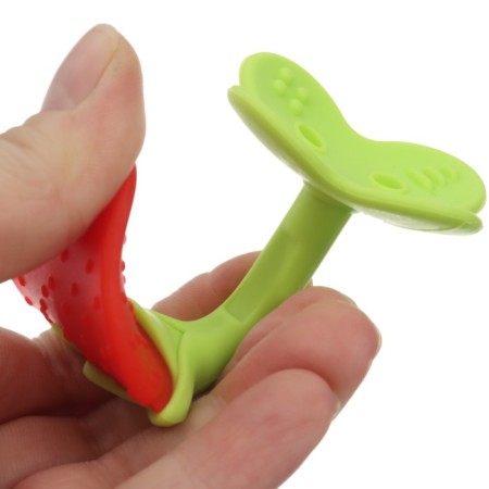 A set of silicone teeters “My bunny”, with a rattle, 3 pcs., In the case, crush me-12