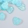 Decor for creativity Plastic "Heart" Harography Blue Set 20 pcs 1.6x1.6 cm