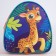 Baby backpack for the boy "Giraffe", 23x20.5 cm, lightning department