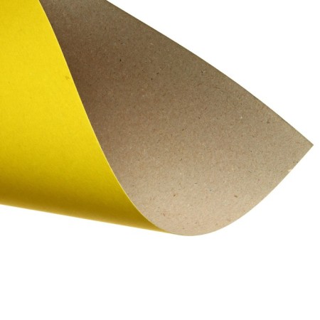Cardboard of color A4, 190 g/m2, non -nominated, yellow, price for 1 sheet-1