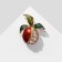Brooch "Pomegranate" juicy, red-green color in gold