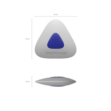 Eraser with Erichkrause "Smartway Triangle", triangular, medium stiffness, hypoallergenic, in a bag with a Euro suspension-2