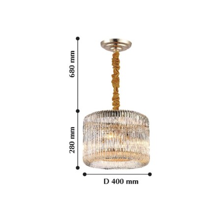 Negociant chandelier, 4x40W E14, color gold-1