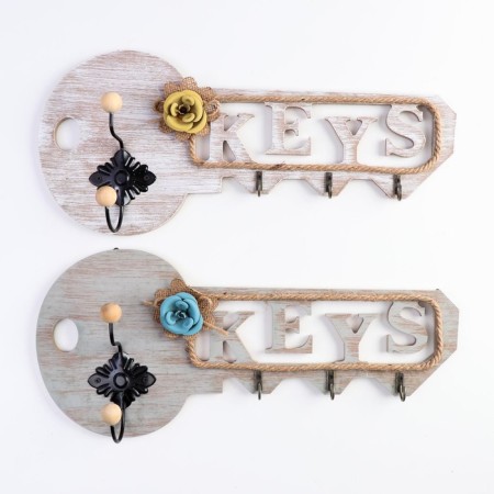Decorative tree hooks "Key with flower" mix 17.5x39.5x6.5 cm