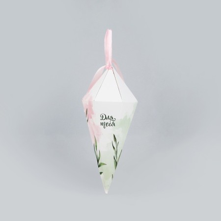 Carriage - hexagon for flowers "For you!", White 15 x 35 x 15 cm