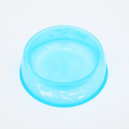 Plastic bowl “cat with fish”, 300 ml, blue-3