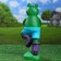 Garden figure "Frog jump" 18x20x50 cm