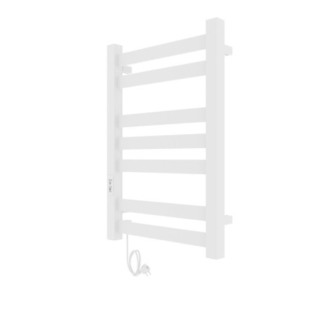 Towel Electric Laris Hephaestus Cheka, 500x800 mm, 7 crossbars, left, white-6