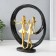 Polystone souvenir "Two girlfriends. Abstraction" Gold with black 24.5x7x26.5 cm