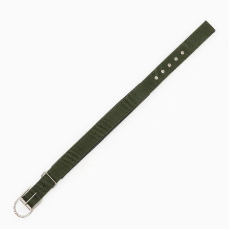 Collar "Comfort" Combined (polyester, art. Leather), 70 x 4 cm, Osh 48-58 cm, dark green-3