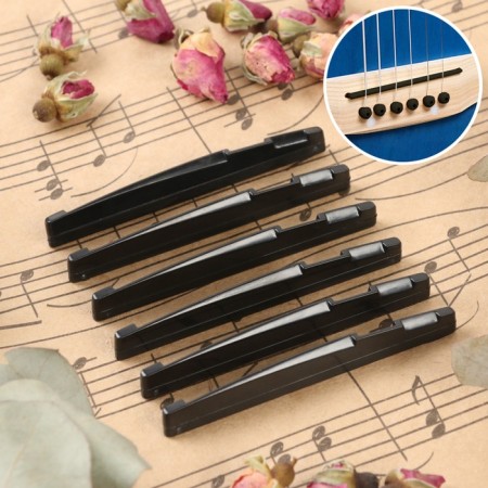 A set of lower thresholds for the Music Life guitar, 6 pieces, 7x0.9x0.3cm, black