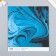Scrapbooking paper "Blue paint stains" density 180 g 15.5x17 cm