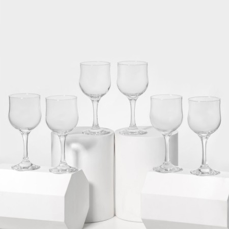 A set of glass glasses for the wine Tulipe, 240 ml, 6 pcs